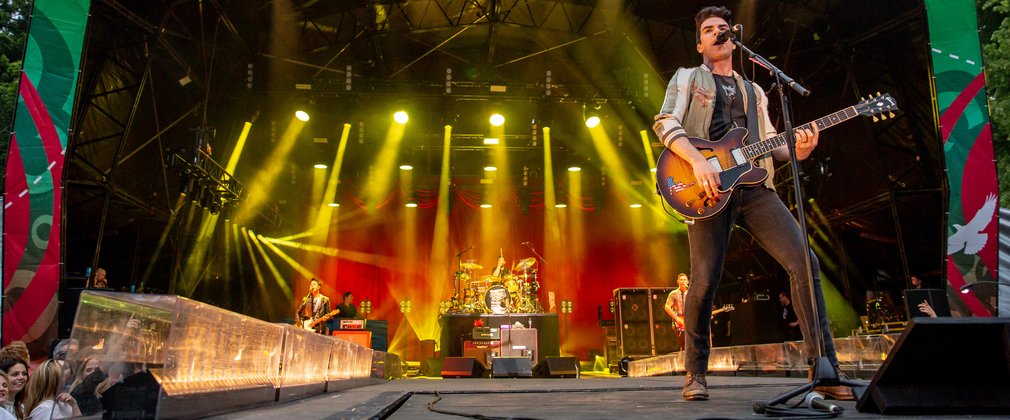 Stereophonics performing on stage at Forest Live in Thetford 