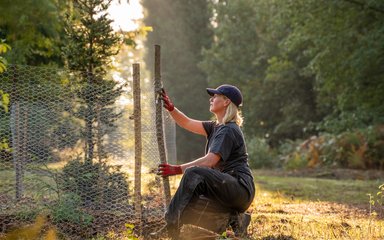 Female forester at work 