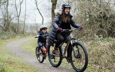 Family Cycling at Fineshade Wood