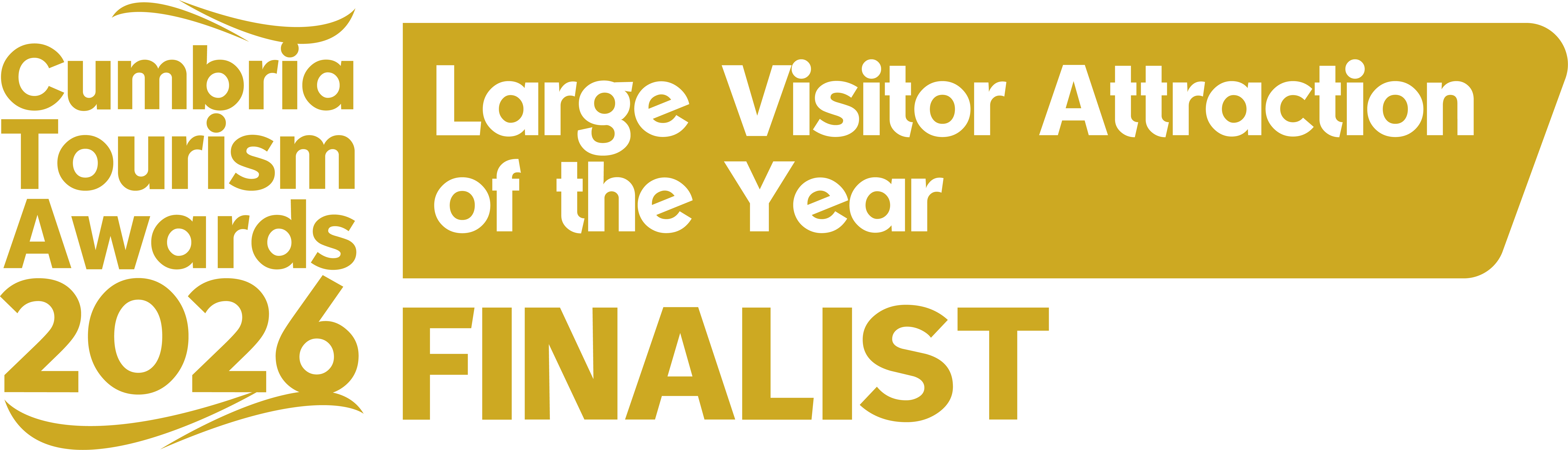 A logo reading: Cumbria Tourism Awards 2026: Large Visitor Attraction of the Year Finalist