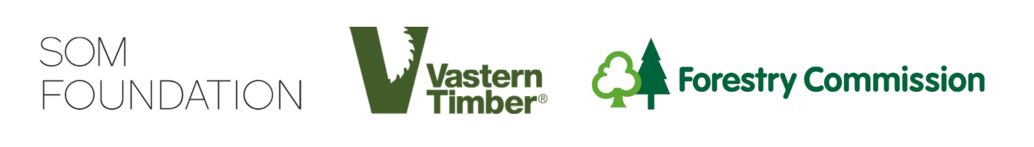 SOM Foundation, Vastern Timber and Forestry Commission logos