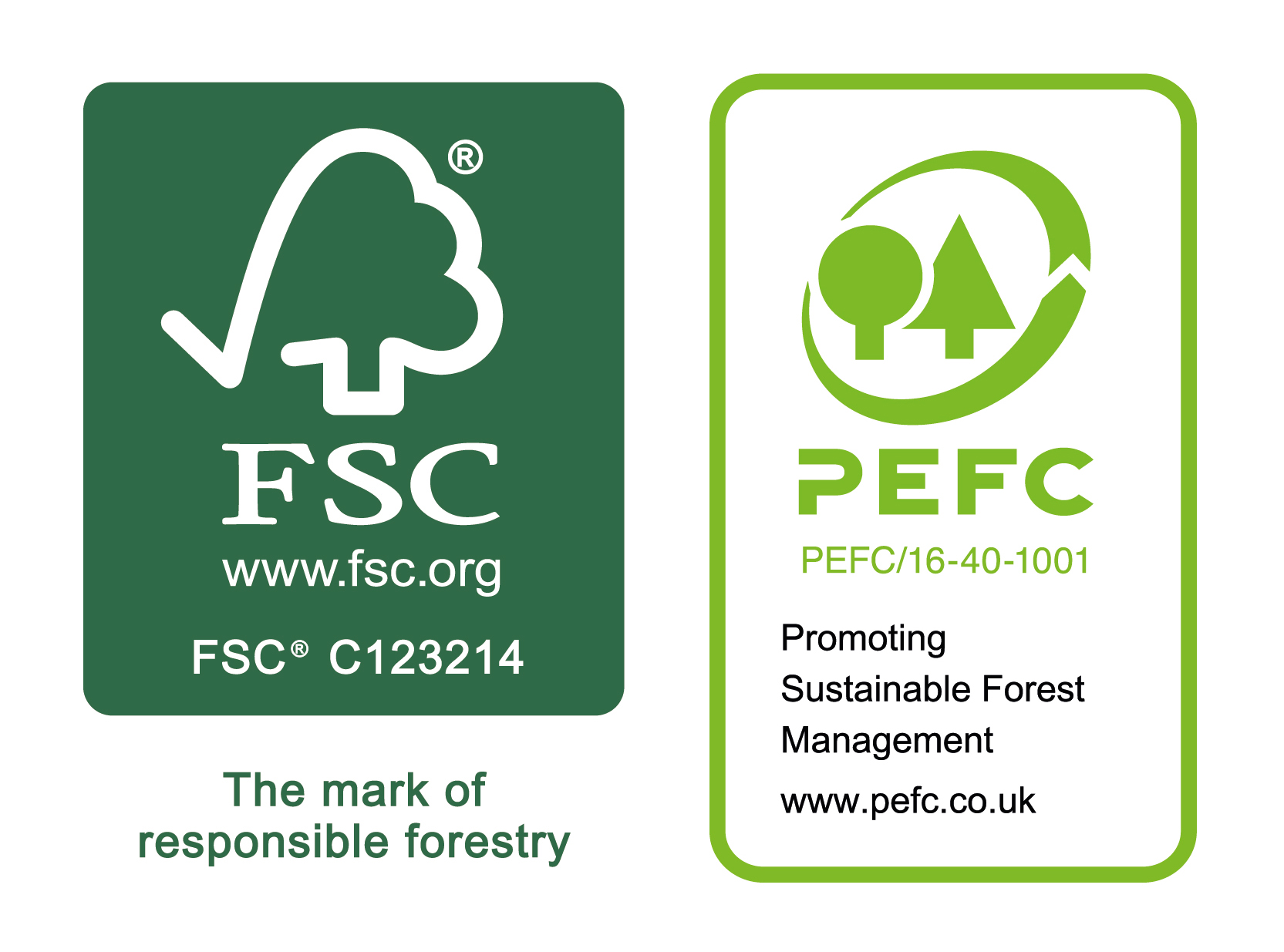 FSC PEFC logo FSC PEFC website logos in white