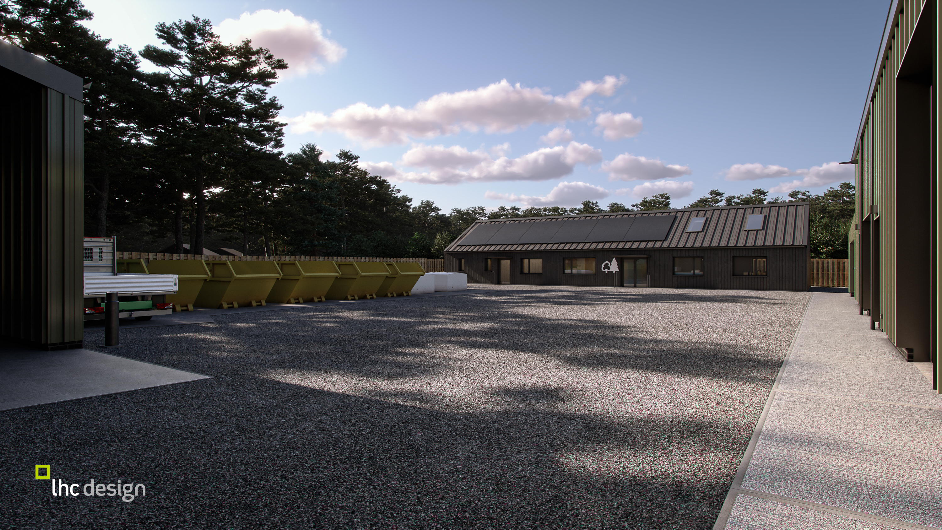 CGI render of operations yard