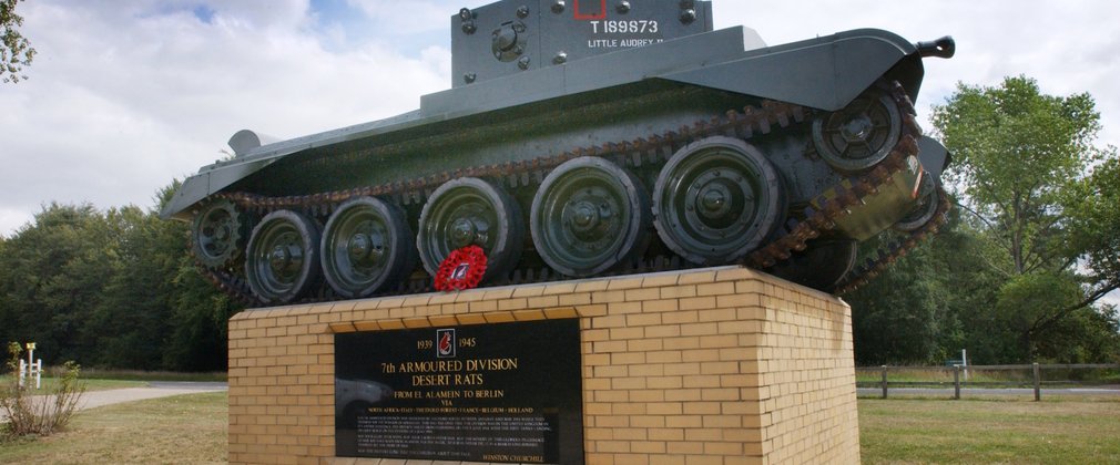 Desert Rats memorial at High Ash in Thetford forest