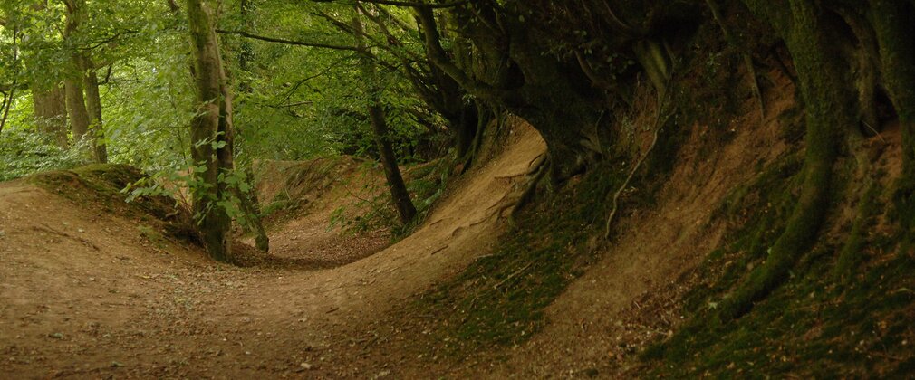 The motte and bailey at Castle Neroche in the Blackdown Hills.
