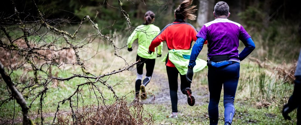 running on forest trails