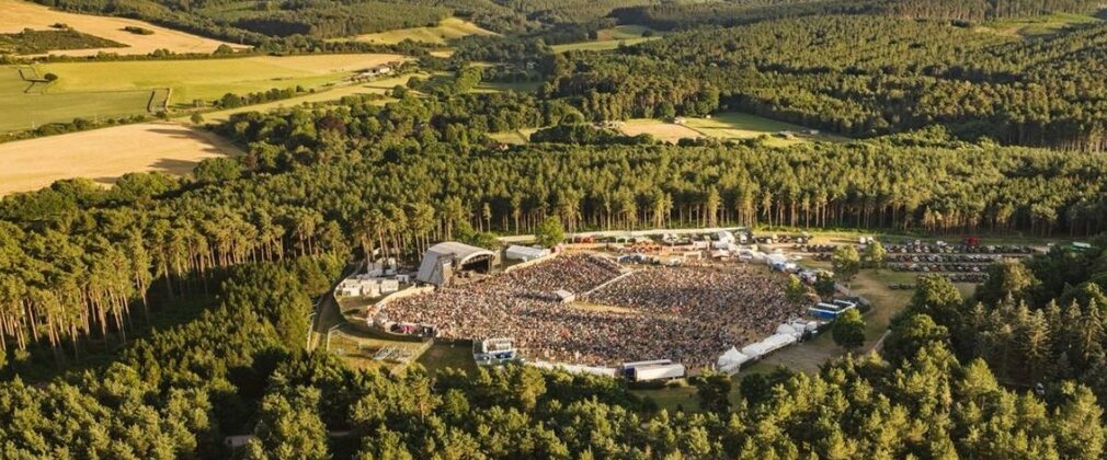 Cannock Chase Forest during Forest Live from above