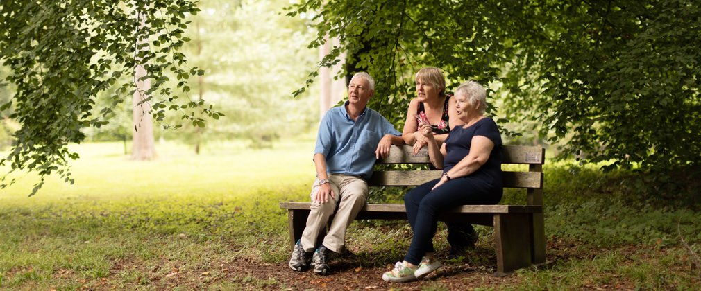 Seniors Sitting on a Bench 