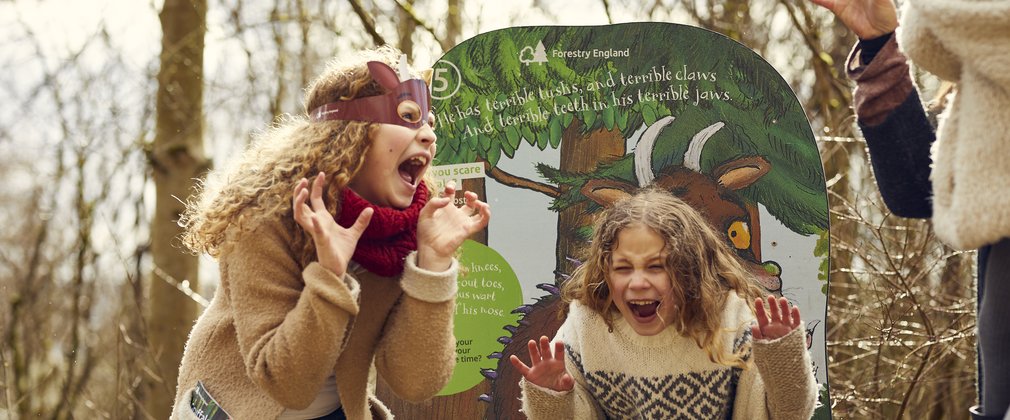 Children on Gruffalo Spotters trail