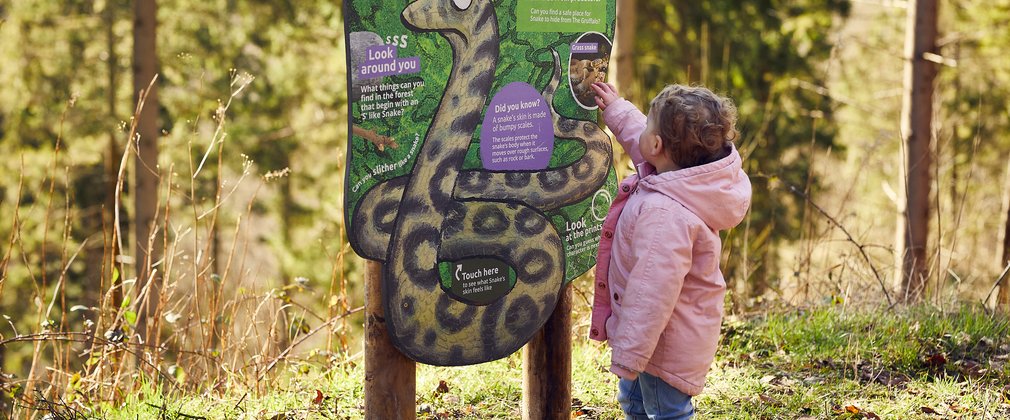 Child on Gruffalo Spotters trail