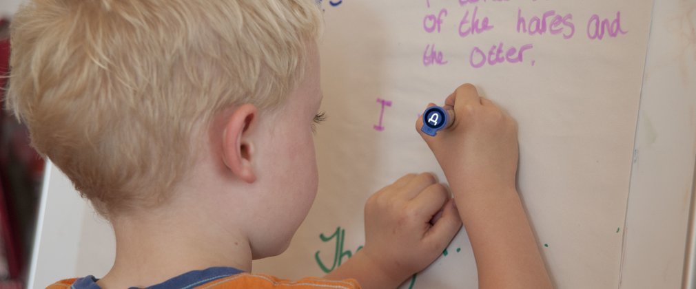 Child writing