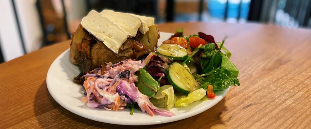 Jacket potato and salad