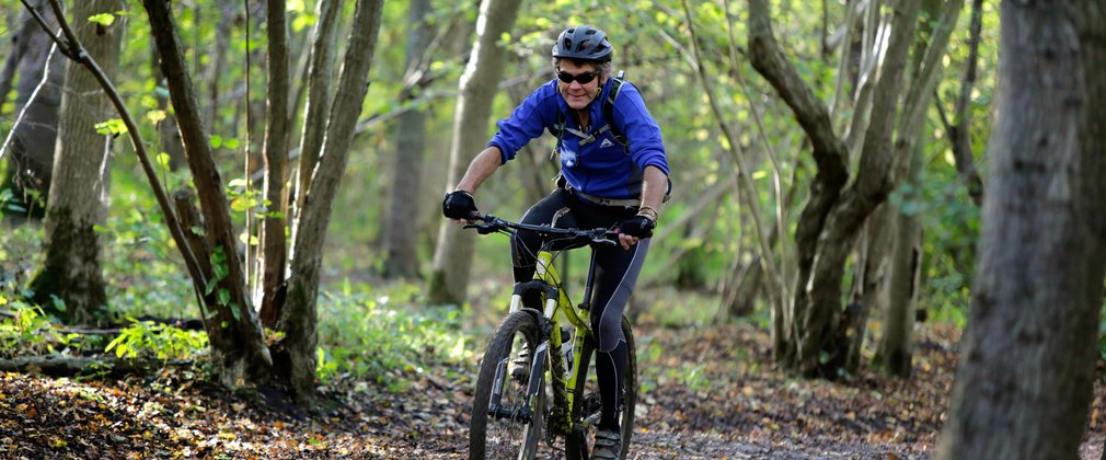 biking in Fineshade Woods