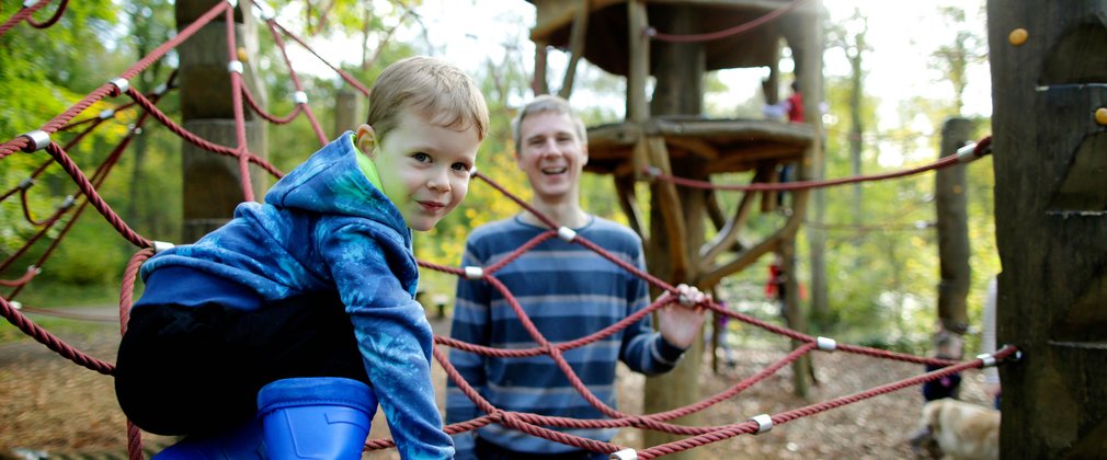 Children playing at Fineshade wood