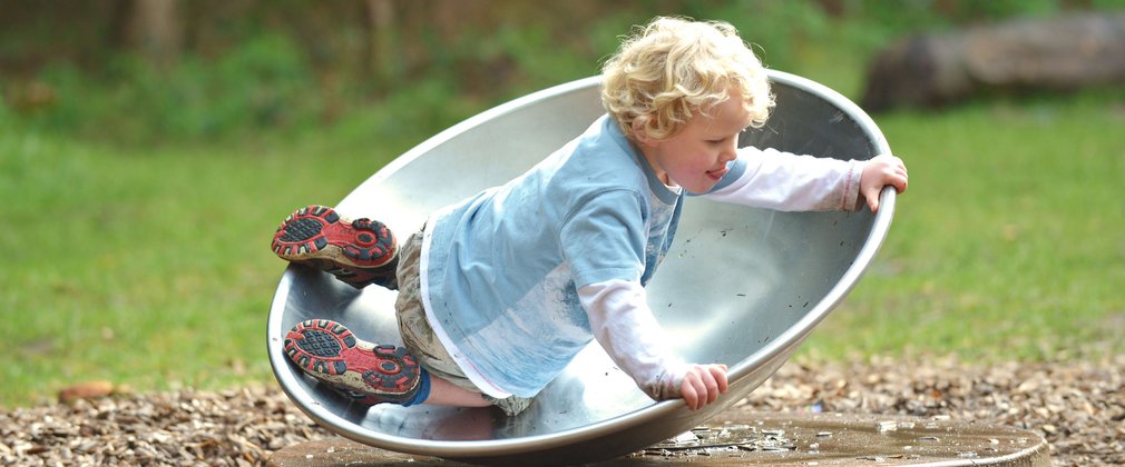 children enjoying play areas in the forest