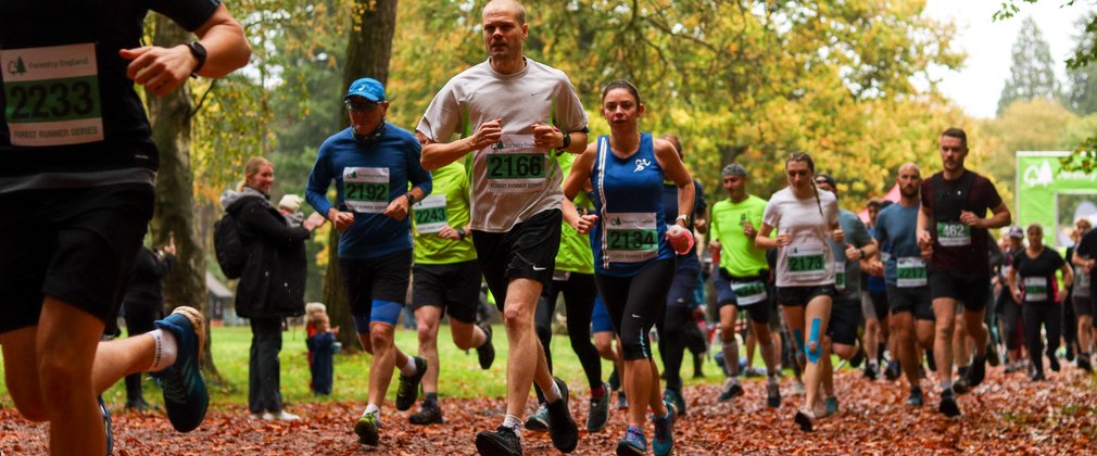 runners compete in a foot race at High Lodge