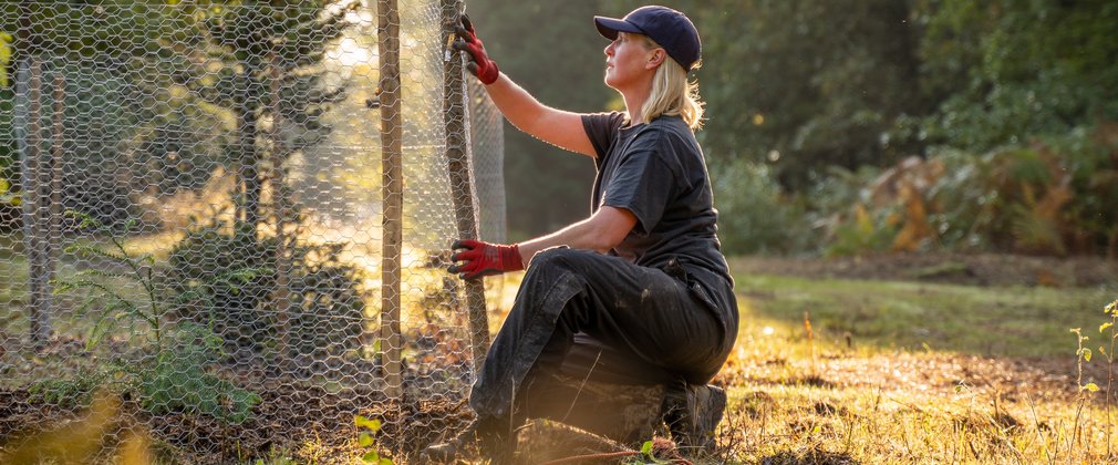Female forester at work