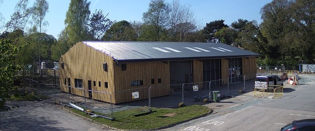 Bike hire building at Delamere Forest 