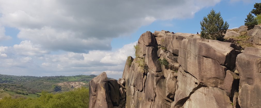 Black rocks landscape