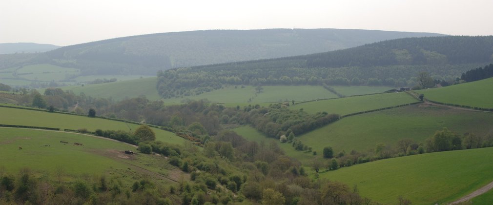 View of landscape from Bury Ditches viewpoint 
