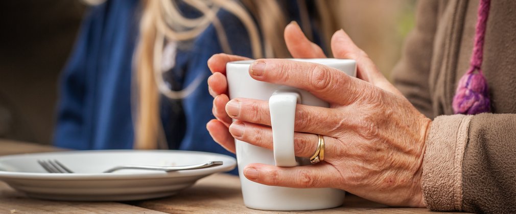 Holding coffee