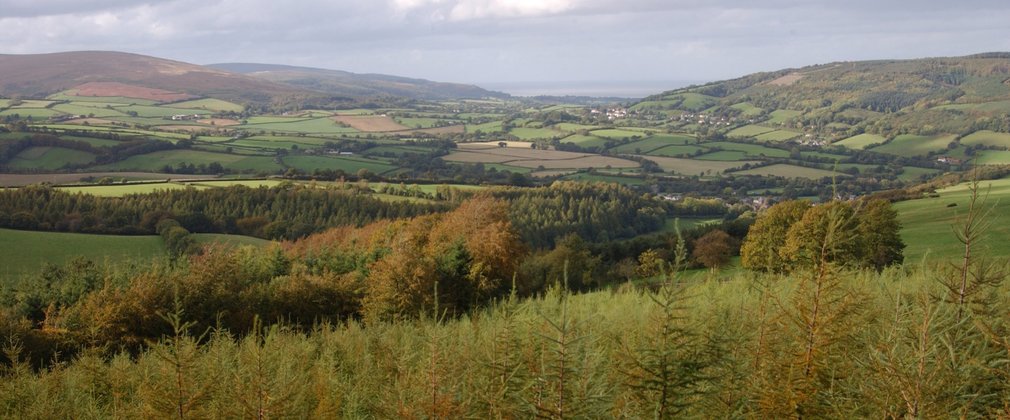Views from top of hill over Exmoor