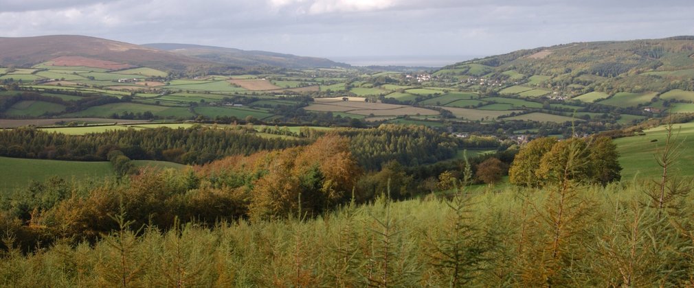 Views from top of hill over Exmoor 