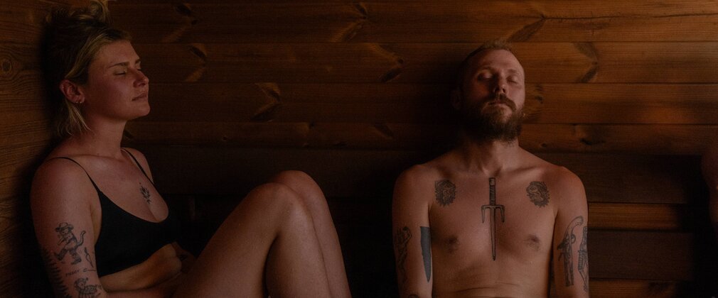 Customers in a sauna