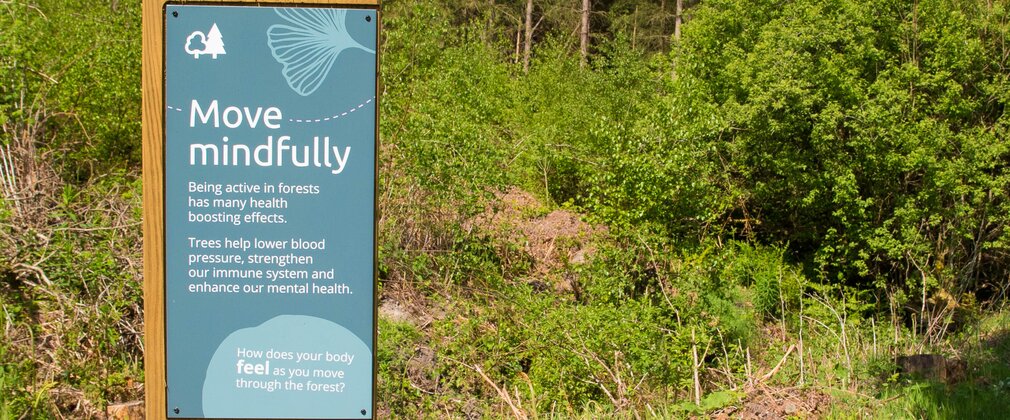 Wellbeing signage at Delamere Whitefield