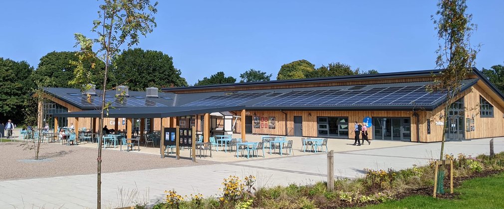 The new visitor welcome point at Delamere Forest