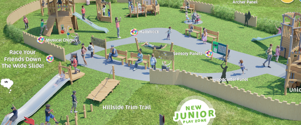 Artists impression of the junior zone of the new play area at Delamere Forest