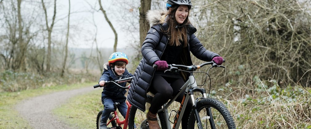 Family Cycling at Fineshade Wood