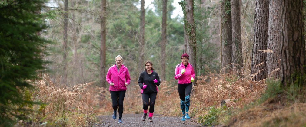 Running club at Haldon Forest