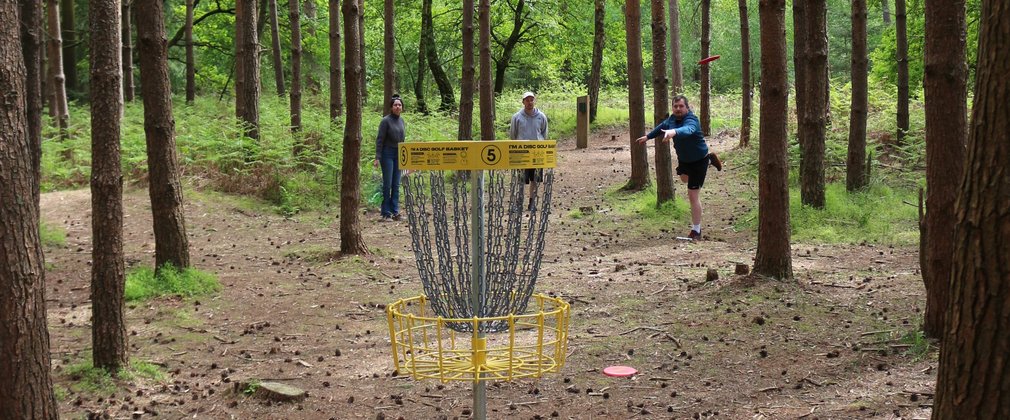 disc flies towards basket on hole 5