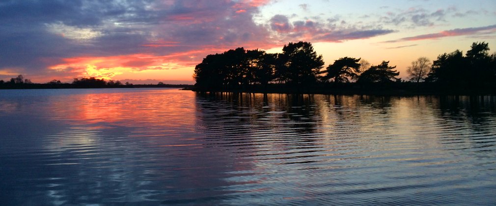 Hatchet Pond lake sunset