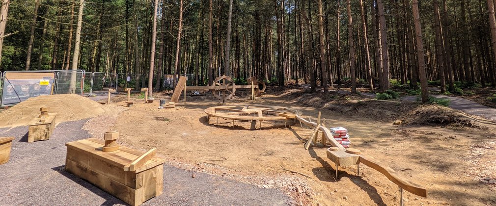 Children's bike play area at Cannock Chase Forest