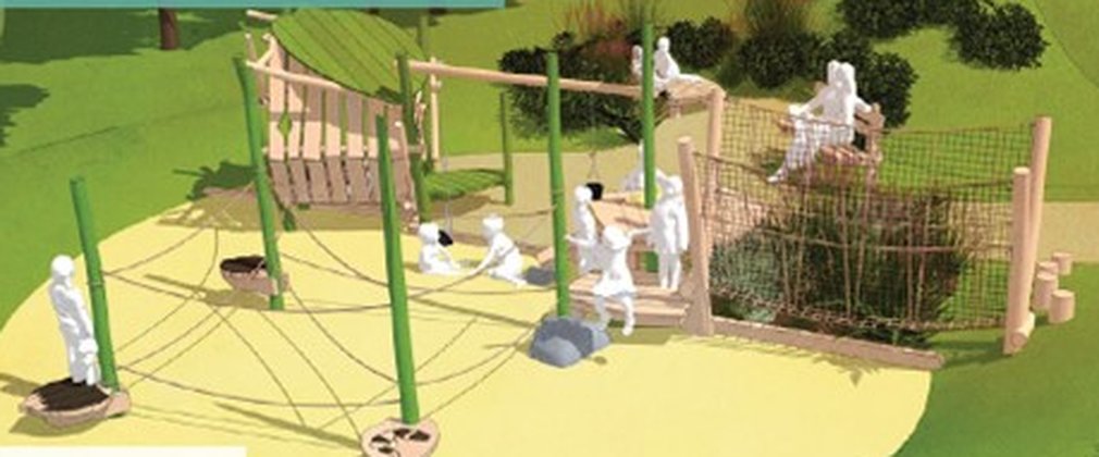 Artist's impression from Earth Wrights of new Fineshade play area 1 foraging trail