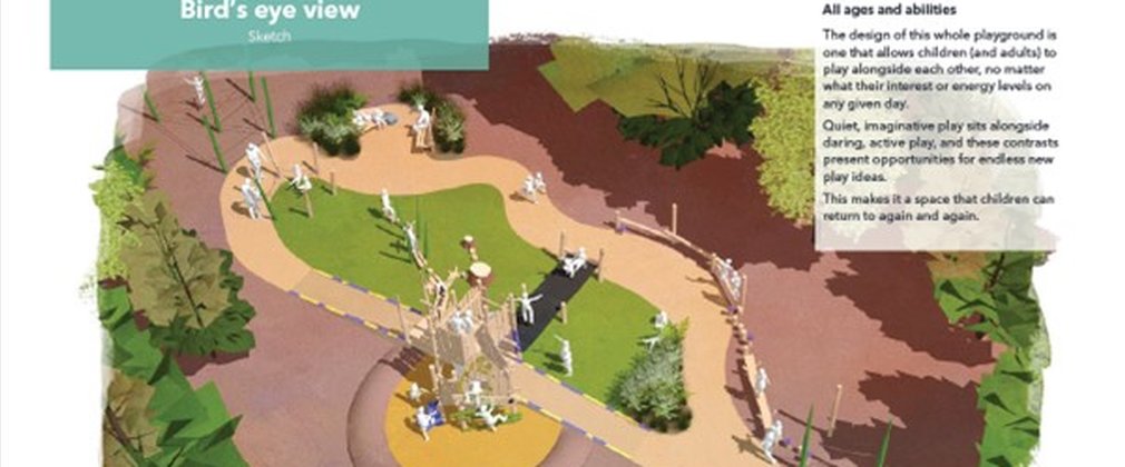 Artist's impression from Earth Wrights of play area 2 birds eye view