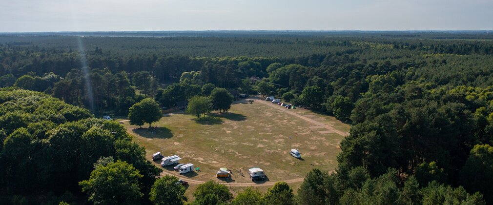 Aerial view of Rendlesham Campsite