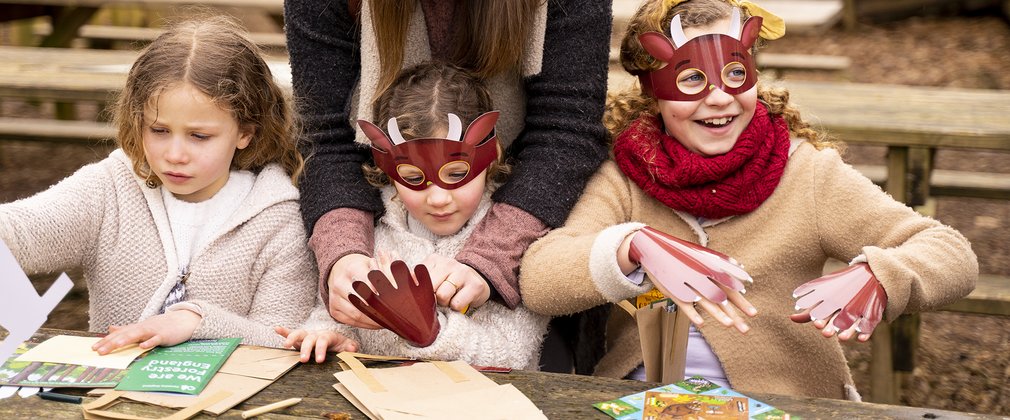Children using Gruffalo Spotters activity pack