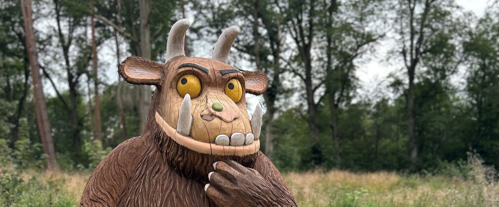 A photo of the Gruffalo Sculpture at Salcey Forest