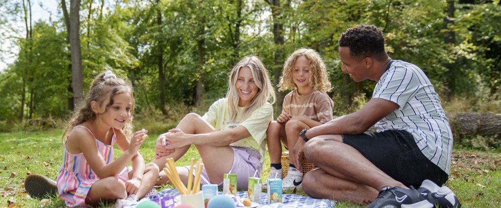 Family having picnic