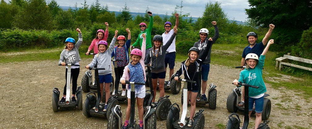 Children enjoying segway adventure in the Forest
