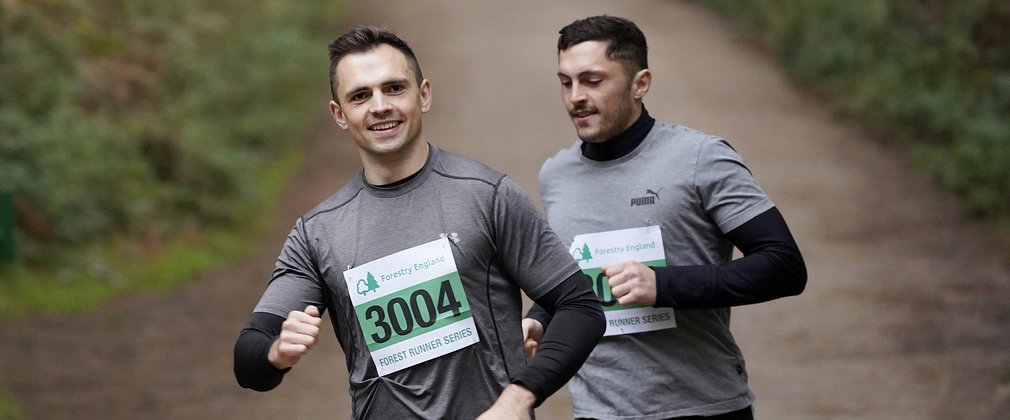 People running at Forest Runner event