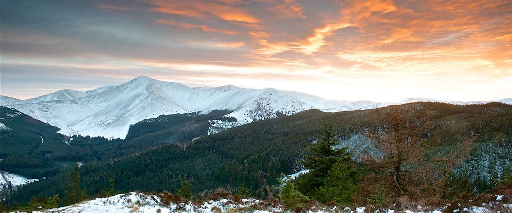 Sunset over Grisedale Pike from Seat How, Whinlatter credit Steve Blake
