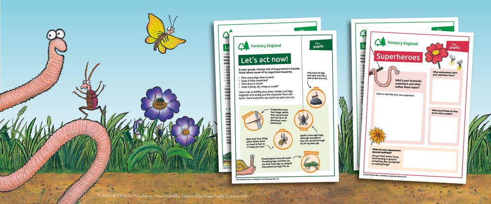 Superworm with educational activity sheets