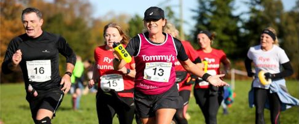 Group of runners taking part in a race