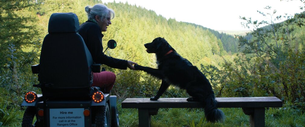 woman with dog