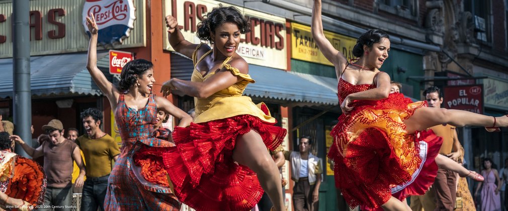 Dancers performing during the musical West Side Story