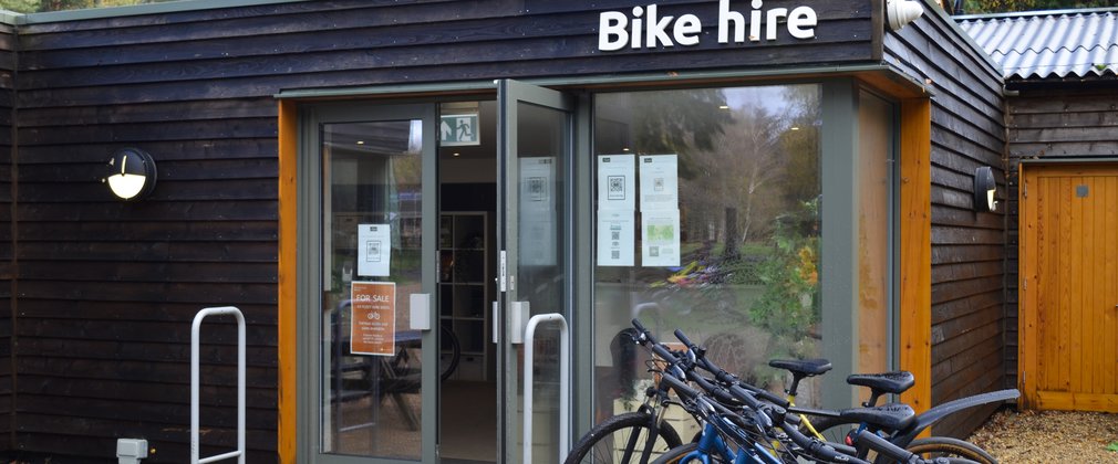 Bikes outside the Alice Holt Forest Activity Centre